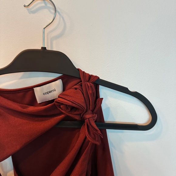 Coperni Flower Asymmetric Maroon Top XS - Picture 7 of 9
